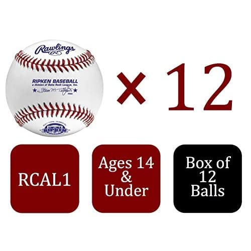 Rawlings  Cal Ripken Baseballs  Competition Grade  Rcal1  Youth/14U  12 Count, White