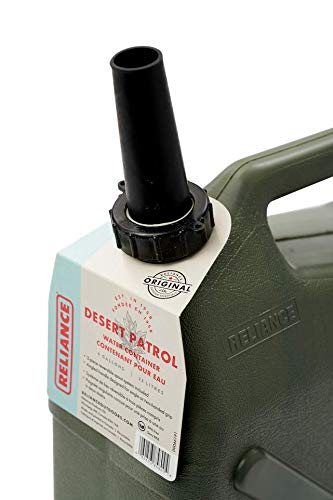 Reliance Products Desert Patrol 6 Gallon Rigid Water Container, Green , 14.8 Inch X 6.3 Inch X 19.0 Inch