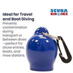 Scuba Choice Scuba Diving Skum-Ball Regulator Mouthpiece Cover With Clip, Blue