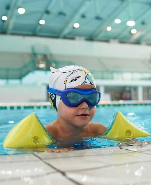 ARENA Unisex Kids Spider Swim Mask Boys and Girls Ages 2 to 5, Anti-Fog Non-Mirror Lens, Easy to Use Strap, Wide View and Snug F