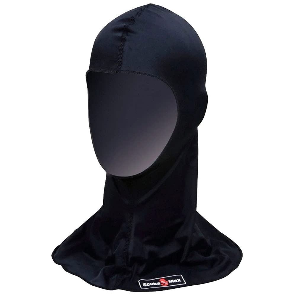 Scubamax Uv50 Spandex Hood For Warm Water Scuba Diving - Black