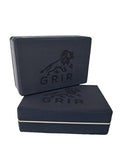 Grip Rubberized Yoga Bricks | Block Pack Of 2 | Exercise Props For Alignment | Stability And Balance | Yoga & Exercise | EcoFri