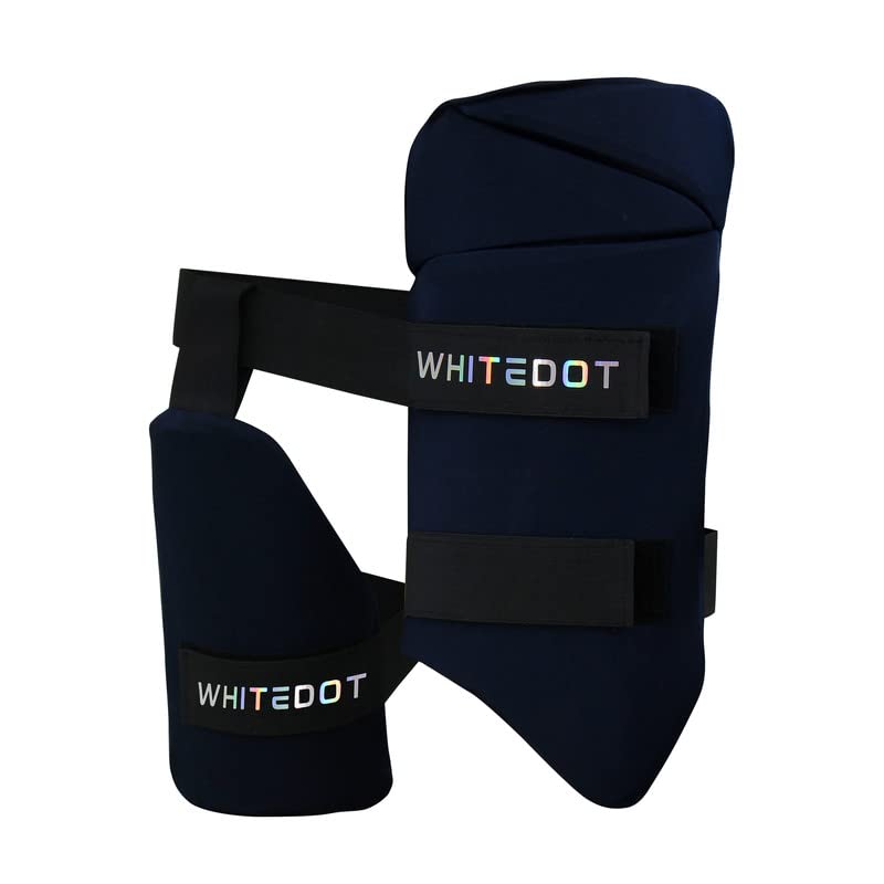 Whitedot Dot 2.1 Combo Thigh Guard||Suitable Foor Boys Right Hand||Black||