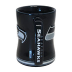 Nfl Seattle Seahawks Sculpted Relief Mug, 14-Ounce, College Navy