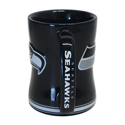 Nfl Seattle Seahawks Sculpted Relief Mug, 14-Ounce, College Navy