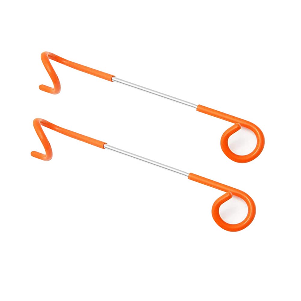 Quality Life Camping Lantern Hook Hanger Tent Light Outdoor Lamp Hanger Non-Slip for Camping Hiking Orange - 2pcs