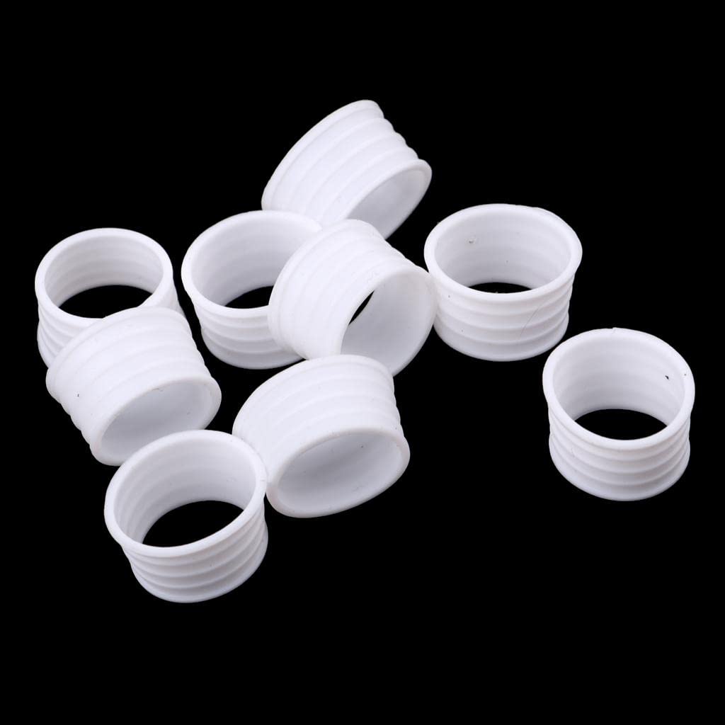 Merishopp 10 Pack Tennis Racquet Grip Ring Sweat Absorbing Badminton Grip Band White