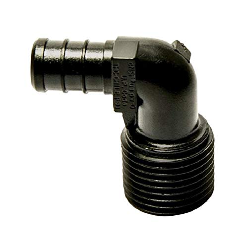 Ecopoly 32803 Male Elbow, 1/2'' X 1/2'' Mpt, 0.5'' Id, Crimp, Plastic (Pack Of 5)