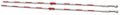 Tandem Sport Official Red & White Volleyball Clamp-On Net Antennas, 1 Pair, Fits 36 & 1 Meter Nets