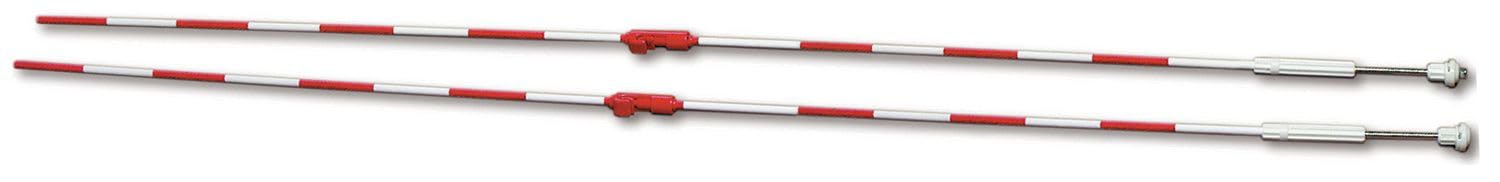 Tandem Sport Official Red & White Volleyball Clamp-On Net Antennas, 1 Pair, Fits 36 & 1 Meter Nets
