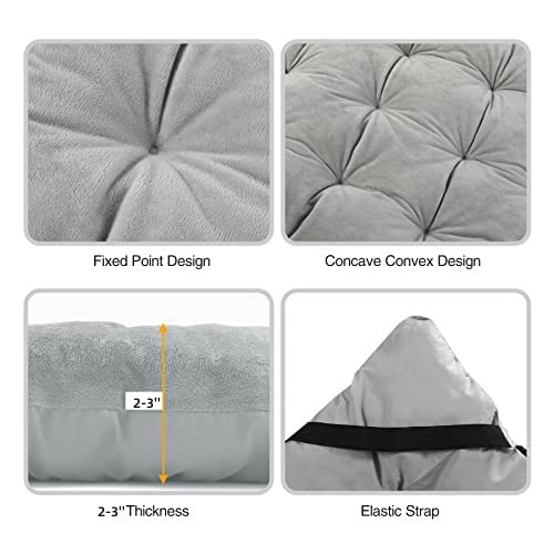 Redcamp Cot Pads For Camping, Thicker Soft Comfortable Cotton Sleeping Cot Mattress Pad 75''X29'', Grey