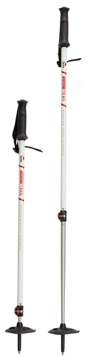 Msr Dynalock Trail 2-Section Alumunium Backcountry Poles, White, 80-140Cm