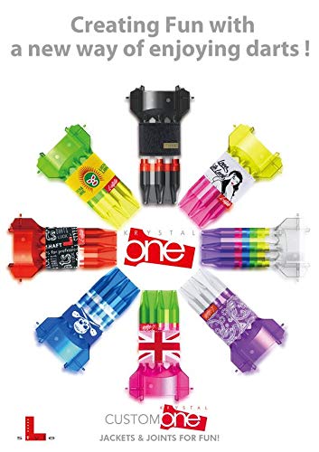Lstyle Dart Case: Krystal One Hard Plastic Dart Set Holder For Soft Tip And Steel Tip Darts - Red With Jacket And Clear Joint