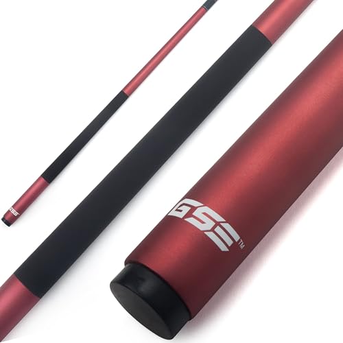 Gse 58'' 2-Piece Fiberglass Graphite Composite Billiard Pool Cue Stick (Matte Red, 18Oz)