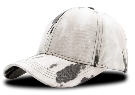 Swook TieDye Classic Snapback Baseball Cap For Mens Boys Womens Girls Sport Adjustable Cotton Mens Womens Caps Cap (Black)