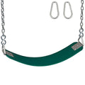 Swing Set Stuff Commercial Rubber Belt Seat with Chains & Hooks SSS Logo Sticker Playground Swing, Green