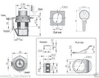 Owach Push Button Latch With Locking For Marine Boat Tool Box, Glovebox, Radio Box, Electronic Box (With Locking, 1 Pack)