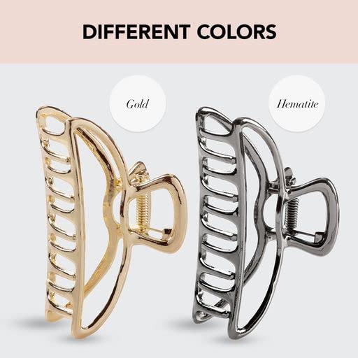 Kitsch Large Claw Clip - Big Open Shape Metal Hair Clips For Women  Stylish Large Hair Claw Clips  Jaw Clips Big Claw Clips For