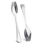 Spork 6-Pack Long Handle And Heavy Duty 18/10 Sporks Stainless Steel Sporks Reusable For Kids And Adults And Outdoor Camping By