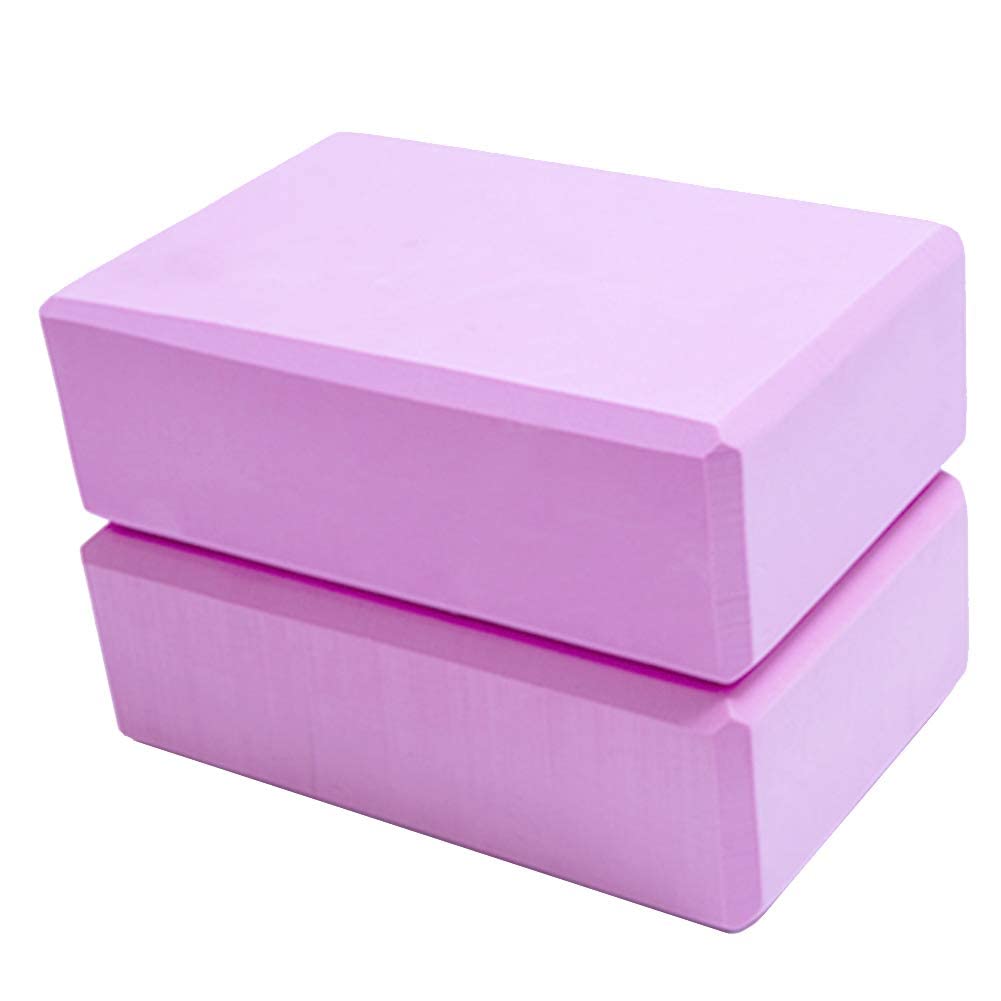 Yoga Blocks Eva Foam Exercise Bricks Provides Stability Balance And Support Improve Strength, Lightweight High Density Yoga Bric