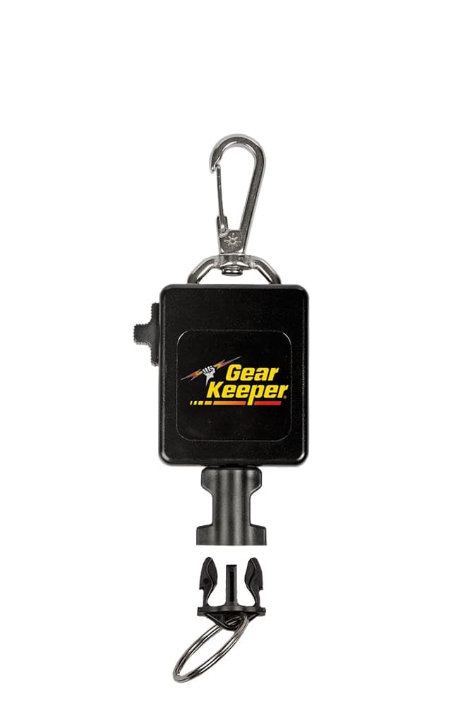 Gear Keeper Locking Large Scuba Dive Light & Camera Retractor - Scuba Gear With Heavy-Duty Snap Clip Mount & QC-II Split Ring Ac