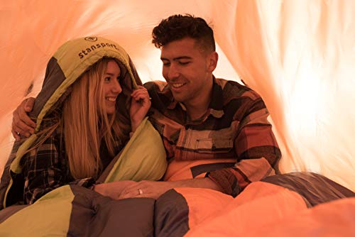 Stansport Glacier Mummy Sleeping Bag 3.1 Lb, Orange, 86'' L X 34'' W