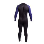 Neosport 5Mm Men?S Neoprene Backzip Jumpsuits-Black/Blue-X-Large
