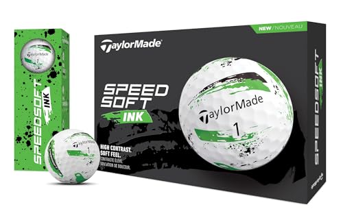 Taylormade Golf Speedsoft Ink Golf Balls Green One Dozen