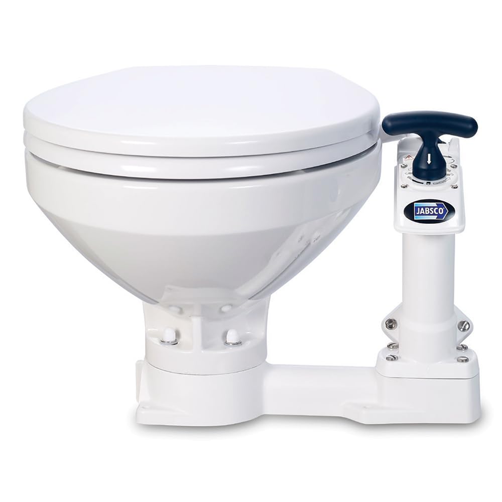Jabsco 29120-5100 Twist N'Lock, Manual Marine Toilet, Regular Bowl, Soft Close