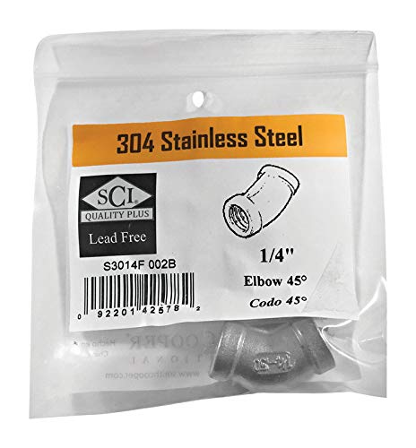 Female Elbow 45 1/4'' Ss (Pack Of 1)