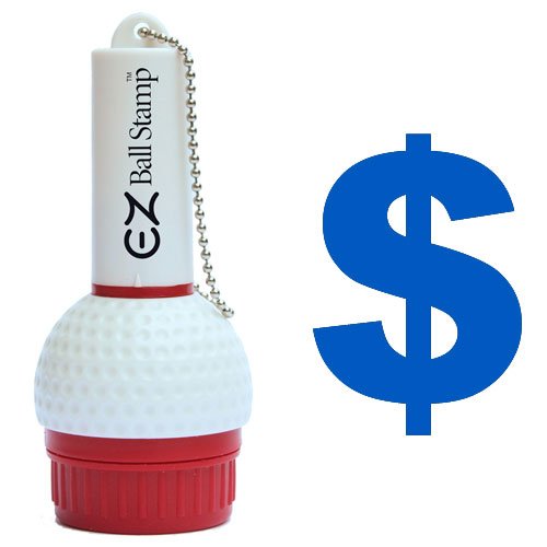 Promarking Ezballstamp Golf Ball Stamp - Blue Dollar Sign