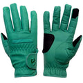 eGlove eQUEST GripPro Leather Touchscreen Horse Riding Gloves (Jade Green, X-Small)