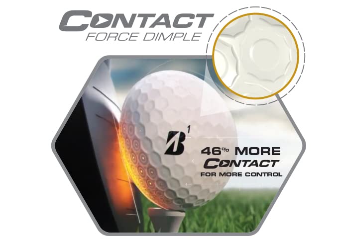 2023 Bridgestone Golf E12 Contact Golf Balls, Yellow