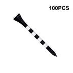 Zivisk Wooden Golf Tees 2-3/4 Inch 100 Count, 2.75'' Long Golf Wood Bamboo Tees(Black,70Mm)
