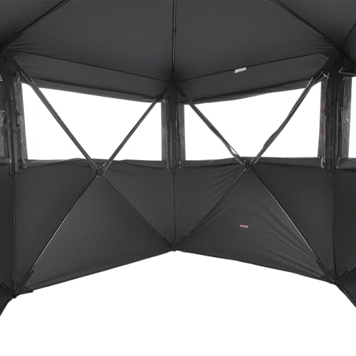 Vevor Hunting Blind, 6-7 Person Ground Blinds With Carrying Bag, Portable Camouflage Tent, Reinforced Durable Concealed Shelter