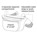 Yens Fantasybag 3-Zipper Fanny Pack-Teal, Fn-03