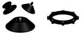 Spinbusterz Bowling Ball Complete Spinner Sander Kit Sand Polish Abralon (Black)
