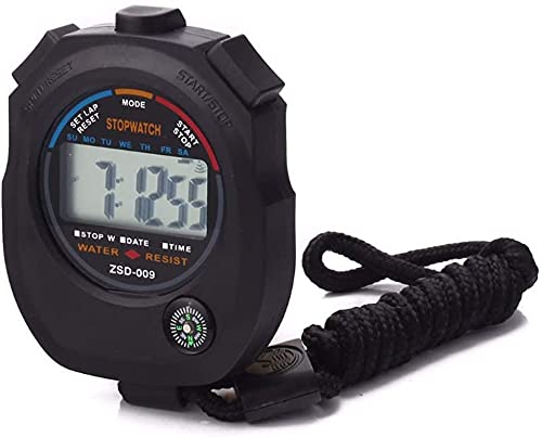 Multi-Function Electronic Digital Sport Stopwatch Timer, Large Display with Date Time and Alarm Function,Suitable for Sports Coa