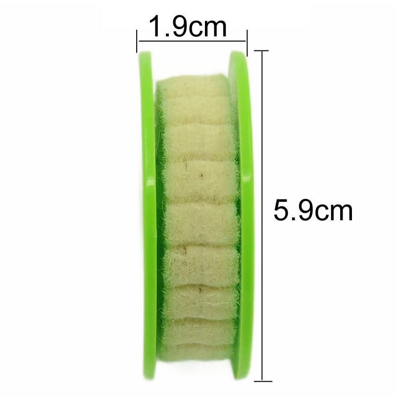 Lasenersm 1Pc Bike Chain Oiler Lubricator With 2 Replacement Wool Felts Bike Chain Oiler Roller Lubricator Bicycle Chain Gear Oi