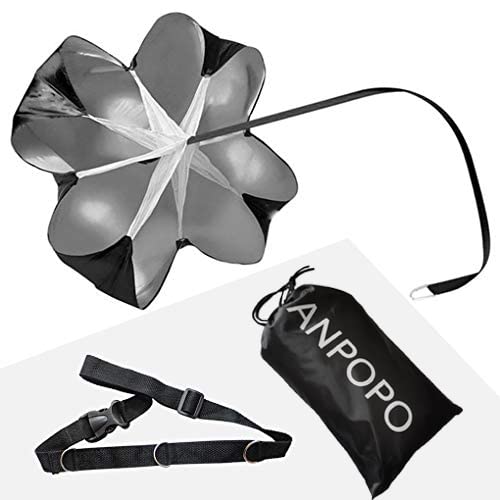 Anpopo Bfsmile Running Speed Training 56'' Parachute With Adjustable Strap, Free Carry Bag. Speed Chute Resistance Running Parac