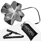 Anpopo Bfsmile Running Speed Training 56'' Parachute With Adjustable Strap, Free Carry Bag. Speed Chute Resistance Running Parac