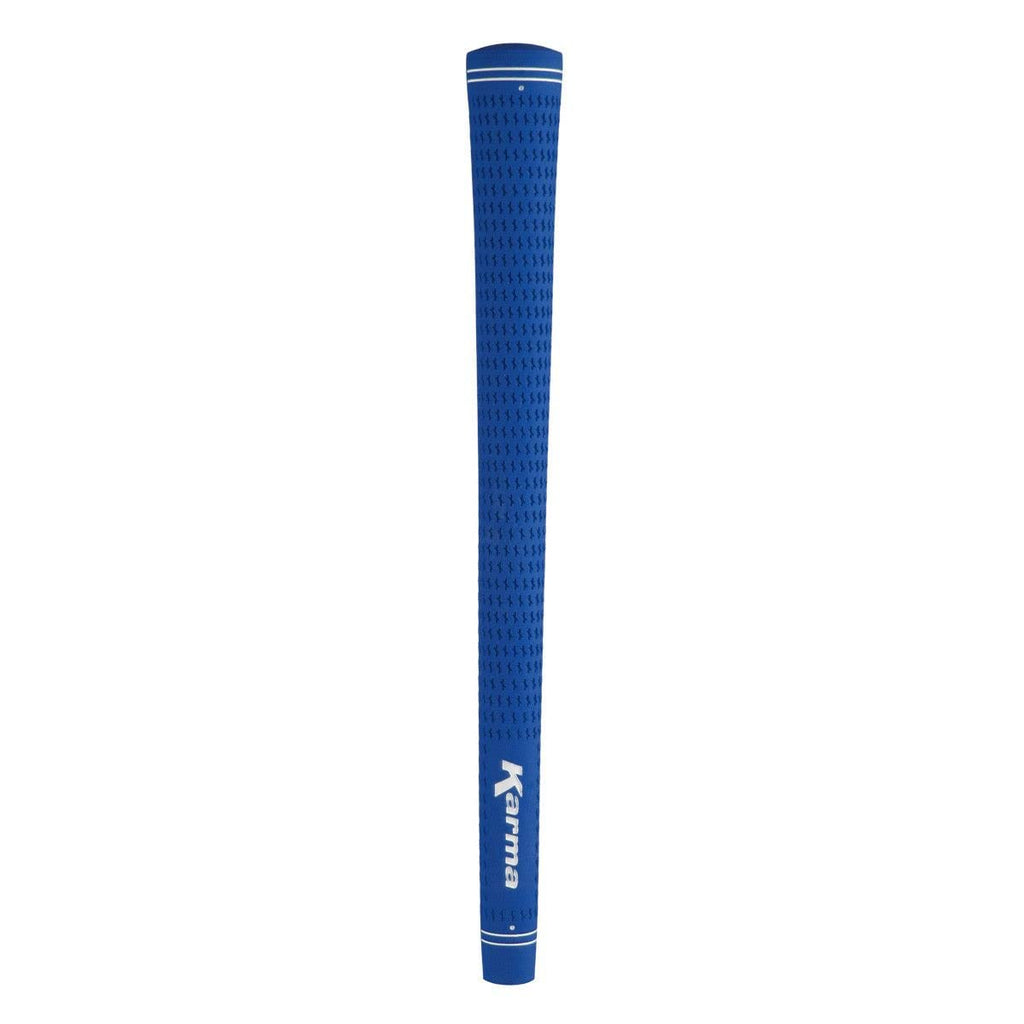 Karma Velour Blue Standard Golf Grip Kit (With 13 Golf Grips, Tape Strips, Solvent, Rubber Shaft Clamp)