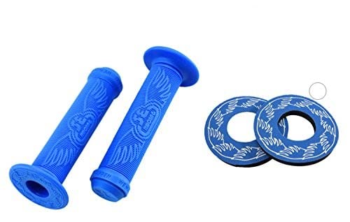 Se Bikes Wing Grips Bundle 2 Items: Se Wing Grips With Se Wing Donuts (Blue)