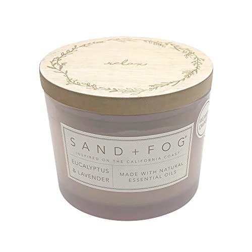 Sand  Fog Scented Candle - Eucalyptus Lavender - Additional Scents And Sizes - 100 Cotton Lead-Free Wick - Luxury Air Freshening