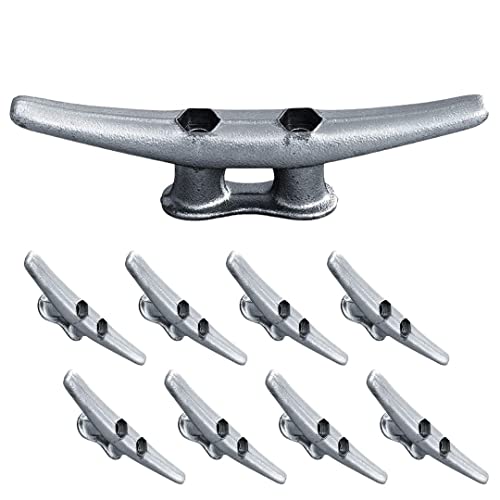 Simplified Living 6'' Boat Dock Cleats: Rough Cast Hot Dipped Galvanized Iron: 4, 8, 16 Pack (8 Pack)