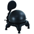 Aeromat Adjustable Active Sitting Exercise Ball Chair, Spine Support, Office Chair For Prolonged Sitting, Lockable Wheels