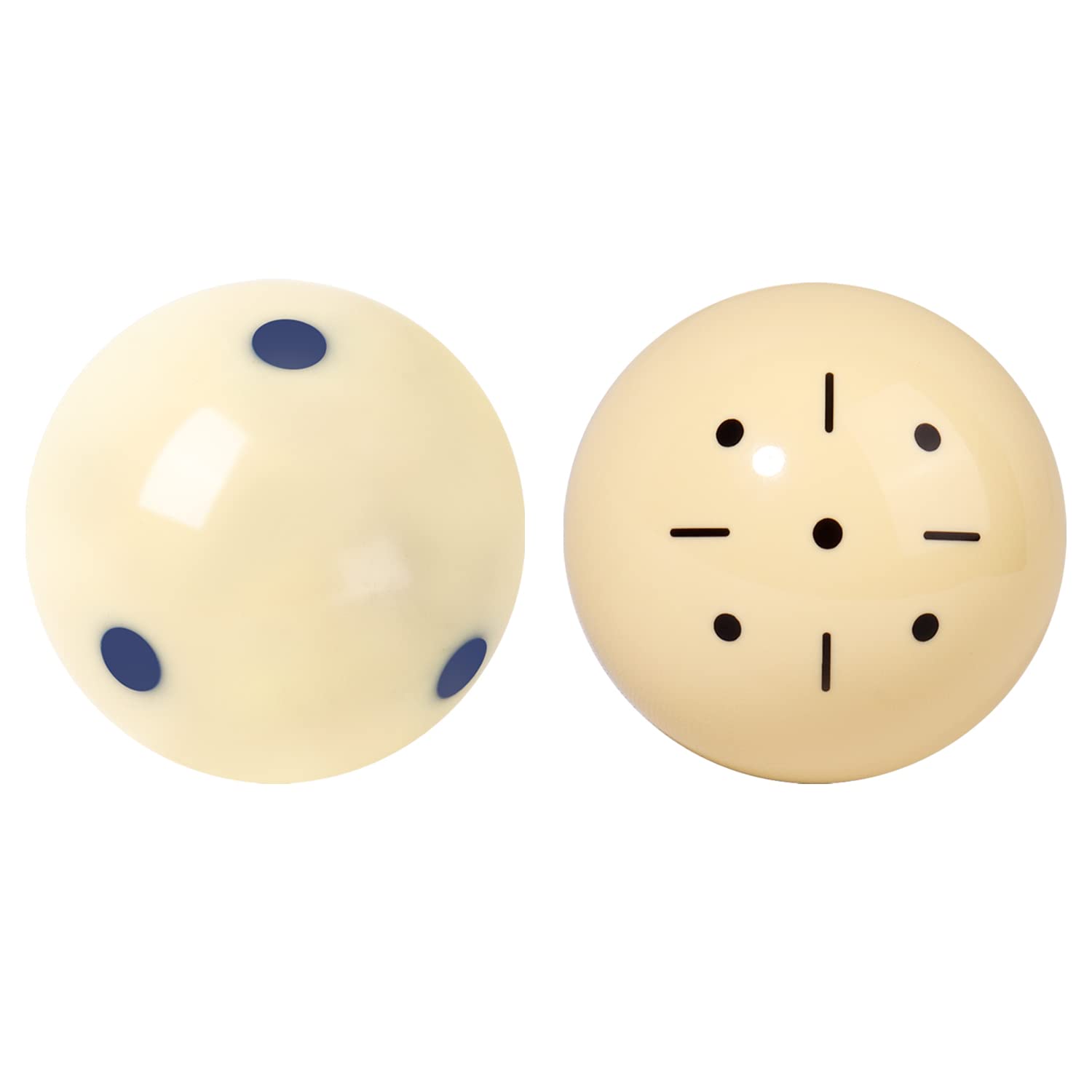 Gse Black Dot & Blue Dot Practice Training Cue Balls, Aaa-Grade Pro Cup Standard Pool Billiard Cue Ball With 6 Dots