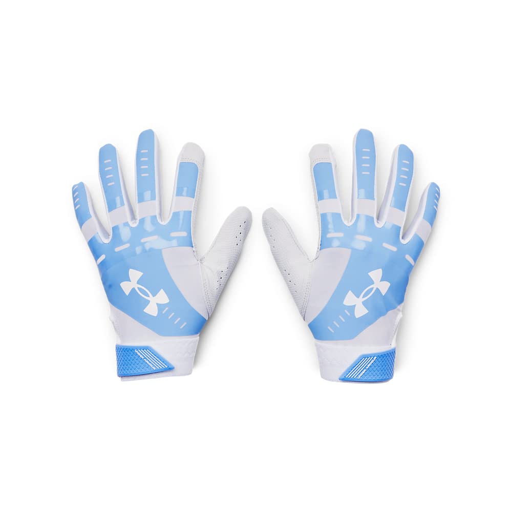 Under Armour Womens Radar Softball Gloves, (103) White/Carolina Blue/White, Large