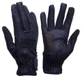 eGlove eQUEST GripPro Leather Touchscreen Horse Riding Gloves (Navy Blue, X-Small)