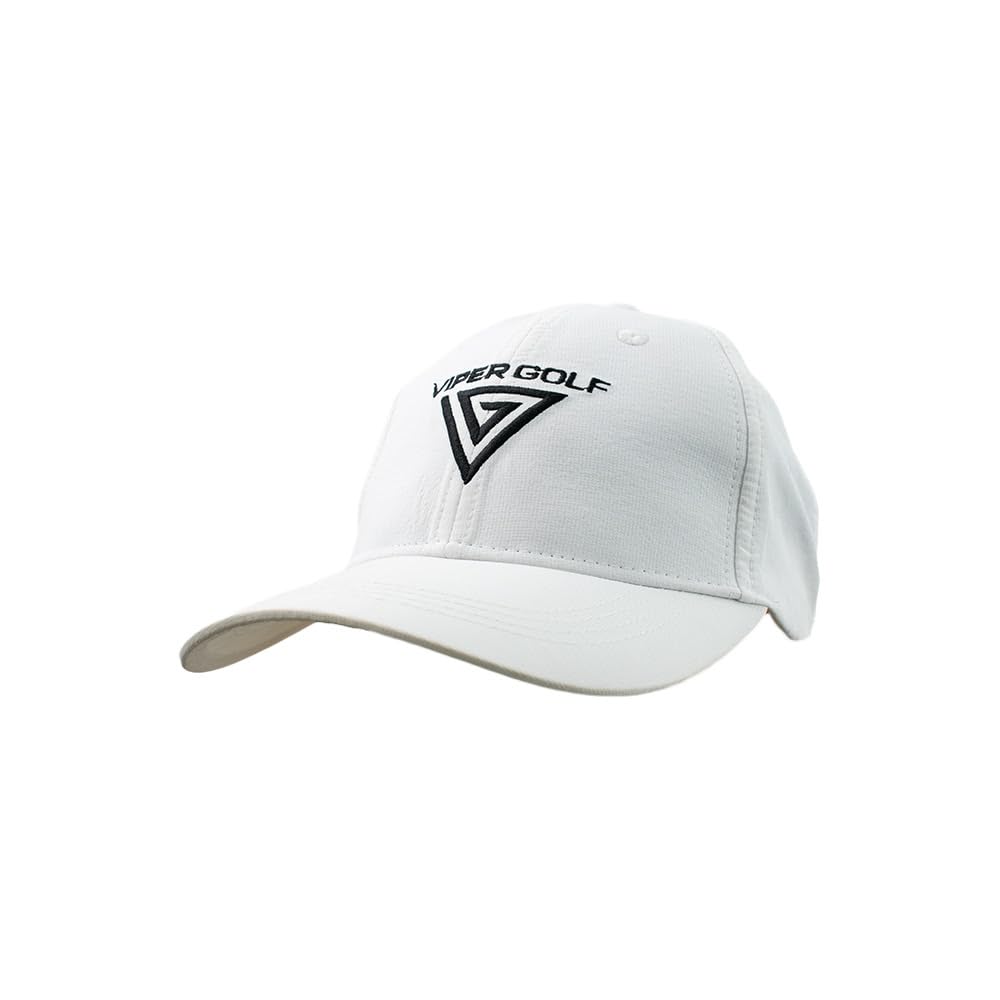 Viper Golf MenS Classic Solid Adjustable Cap (In, Alpha, Free Size, White)